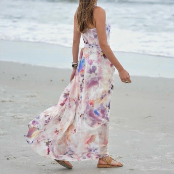 HUNTER BELL Floral Maxi Dress - Pink and Purple - Picture 3 of 9